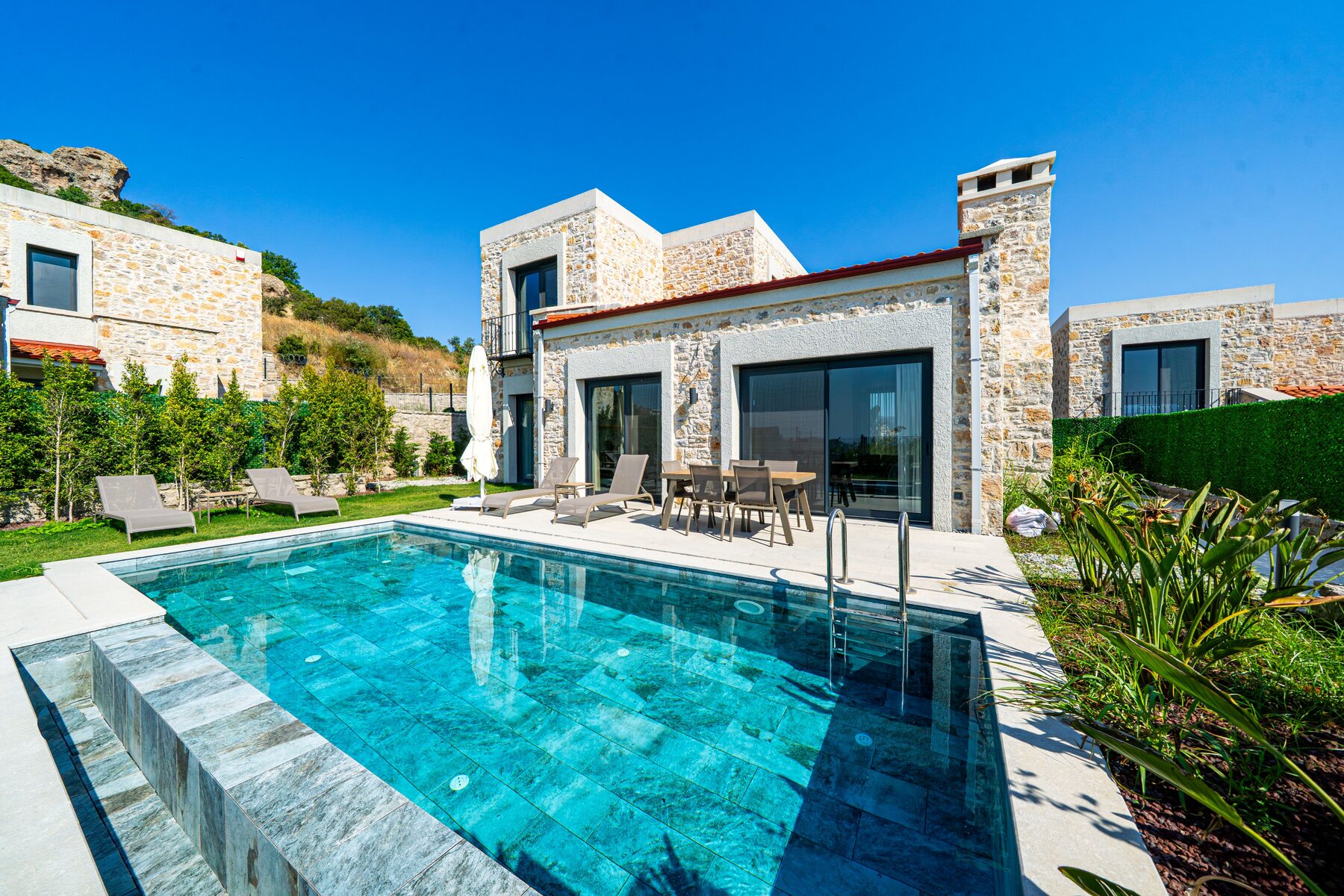 Müskebi Hill taş villa ve özel havuz